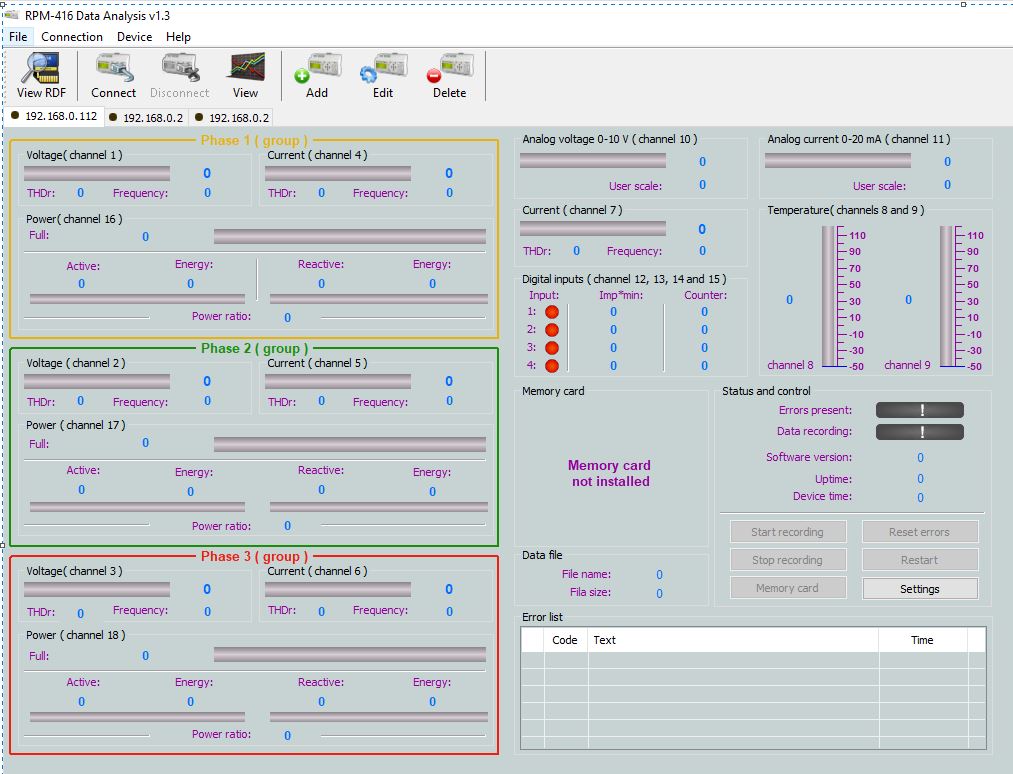 RPM-416 Data Analysis Software